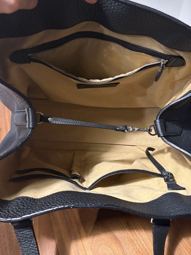 よっしーGANZO フレンチカーフ トートバッグ（L） ブラック