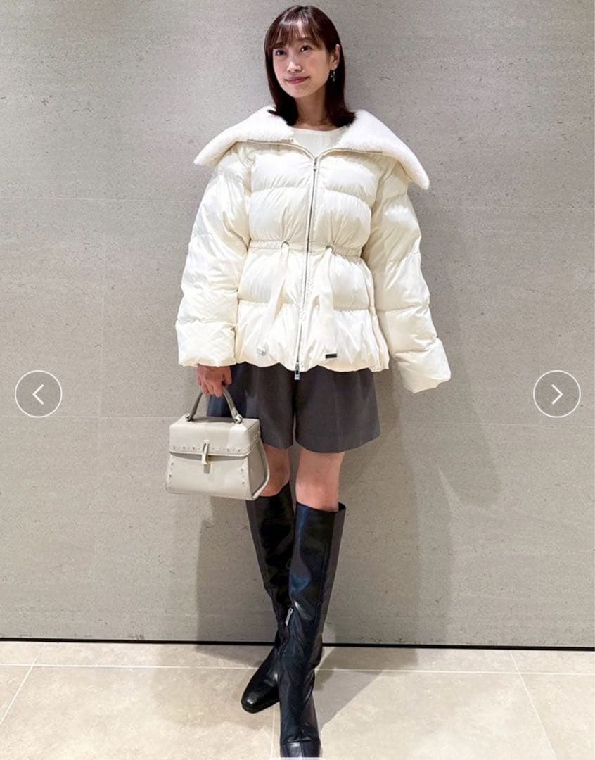 新品タグ付き＊セルフォード ファー襟付 キルティングショートコート IVO 38