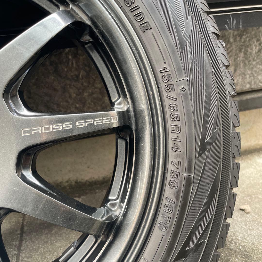 ヨコハマアイスガードIG70 155/65/14 21年製　アルミホイールセット