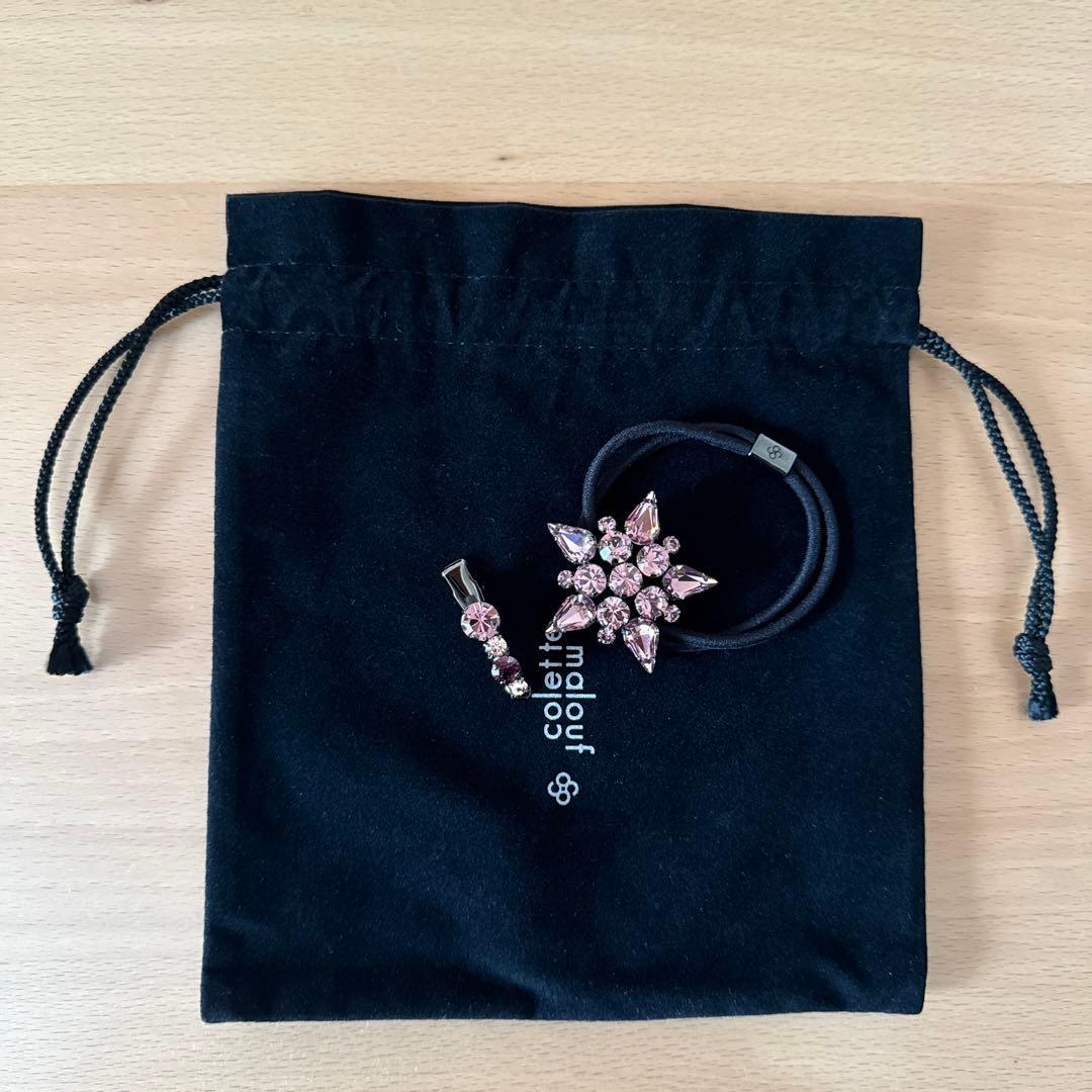 コレットマルーフ ラインストーン スターポニー クリップ 2点セット