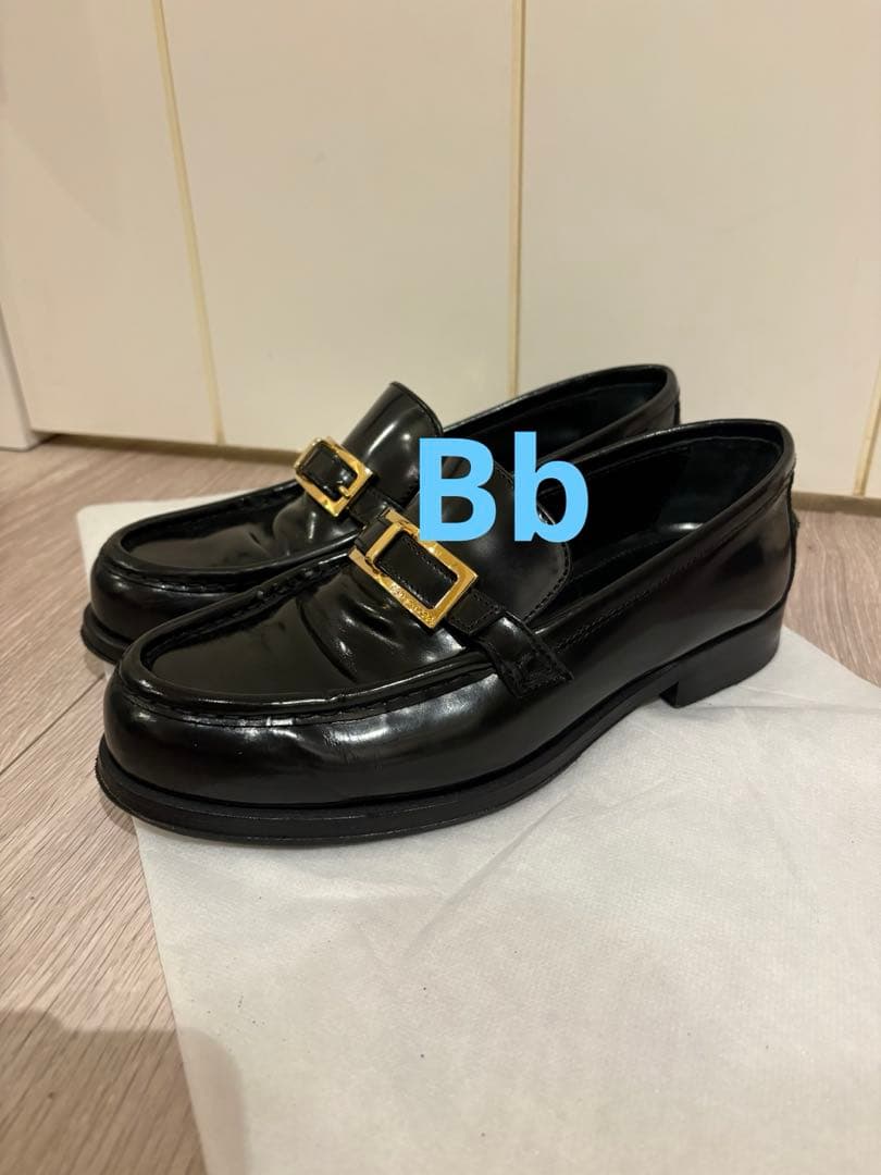 Sergio Rossi SR Nora ブラックレザー ローファー