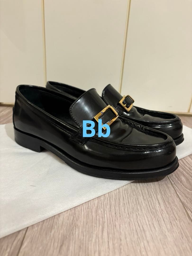 Sergio Rossi SR Nora ブラックレザー ローファー