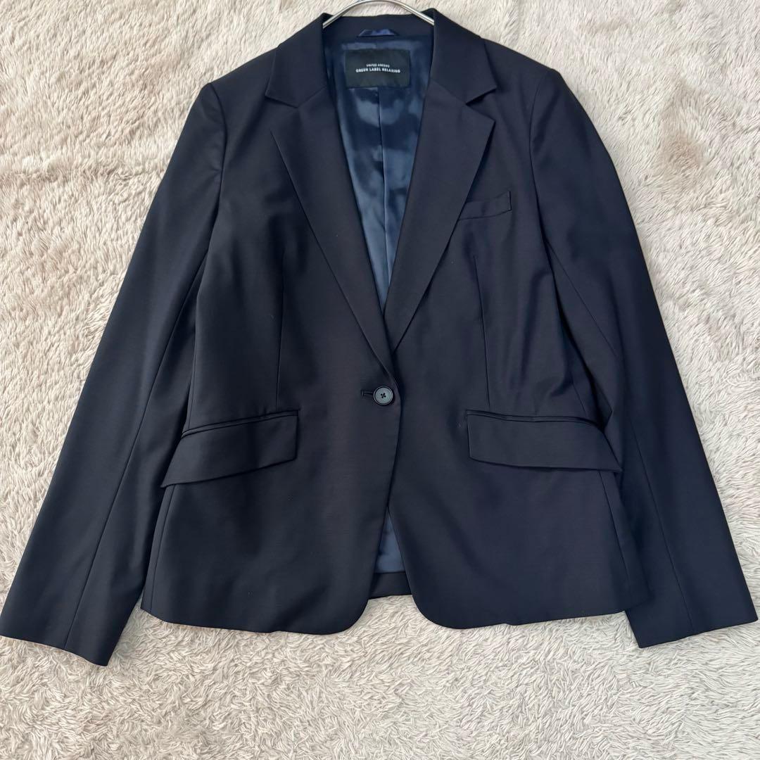 【高級生地】ユナイテッドアローズ グリーンレーベル パンツスーツ上下 秋冬春用