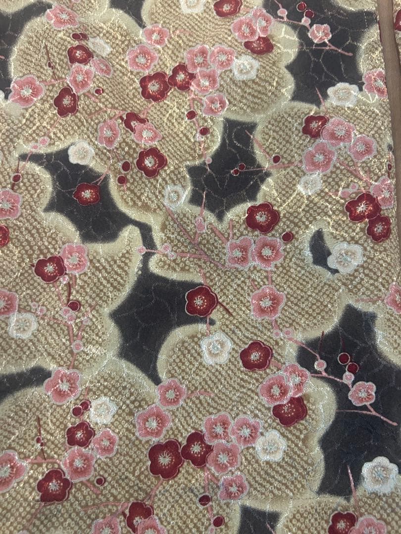 Yashiki SAMURAI JEANS 梅の花柄　長袖アロハシャツ　S