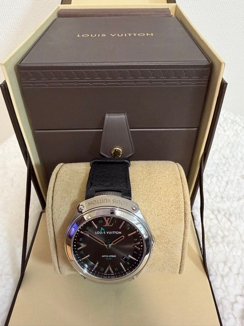 ルイヴィトン 腕時計 メンズ フィフティーファイブ GMT 自動巻き