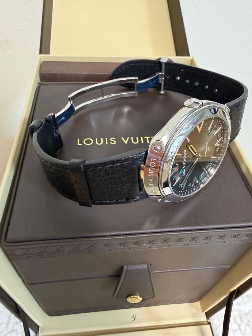 ルイヴィトン 腕時計 メンズ フィフティーファイブ GMT 自動巻き