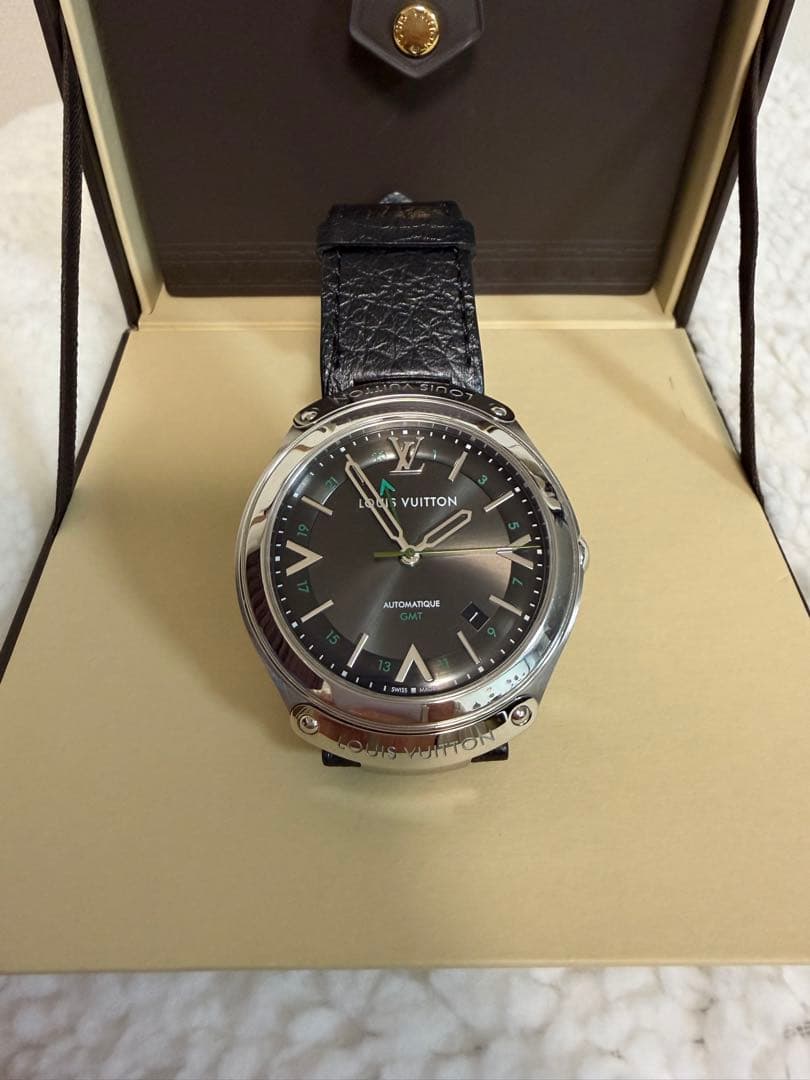 ルイヴィトン 腕時計 メンズ フィフティーファイブ GMT 自動巻き