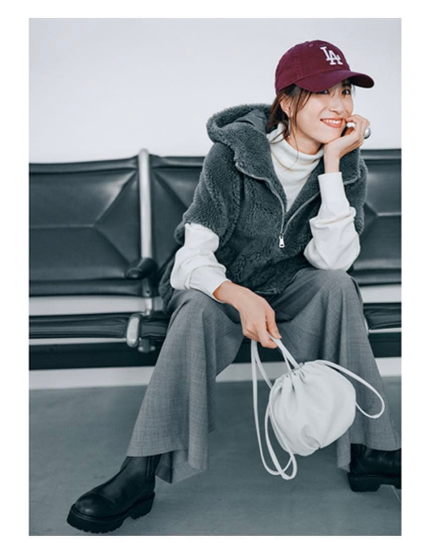 LIGNAGGIO ラムボアフェイクファージレ　ダークグレー