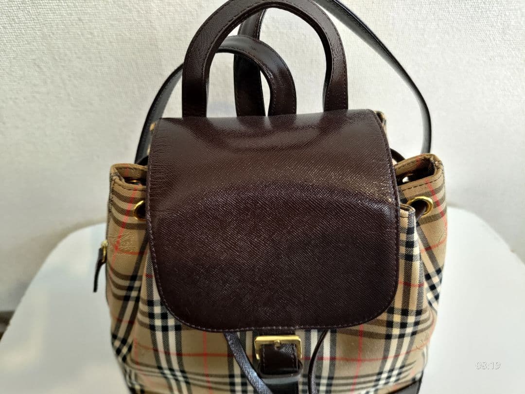 《超美品》バーバリー　リュック　BURBERRY　シャドウホース　ノバチェック
