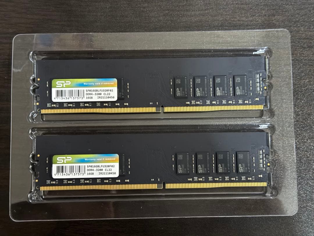 DDR4 3200 PC4-25600 16GB x 2枚