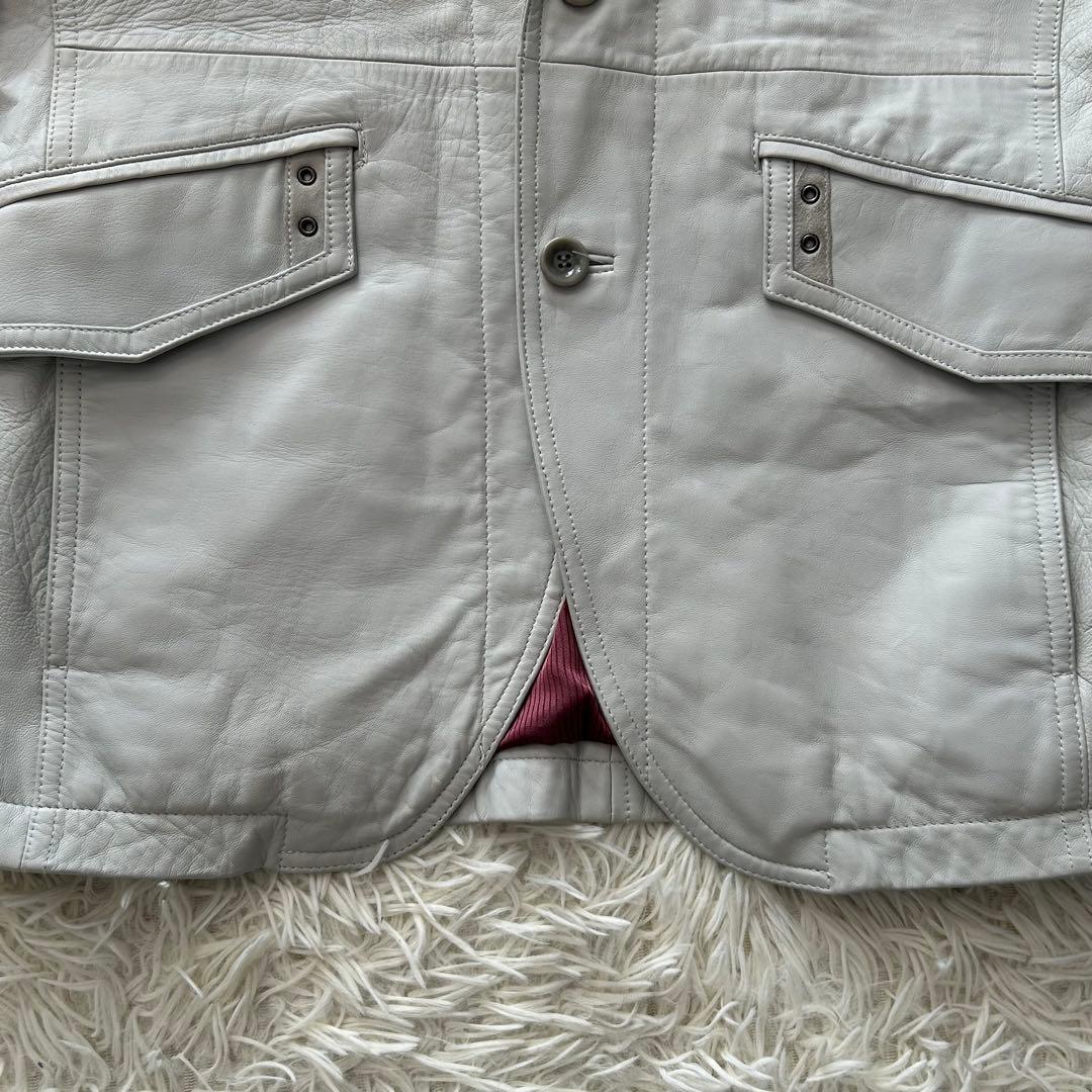 ✨ いちご ✨ バラシ レザージャケット ラムレザー 本革 サイズ48