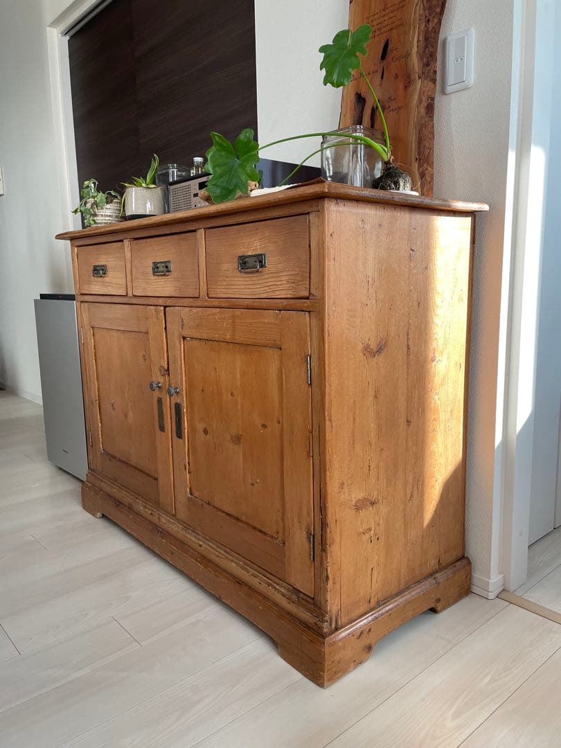 ナチュラルウッドシェルフ　引き出し付き