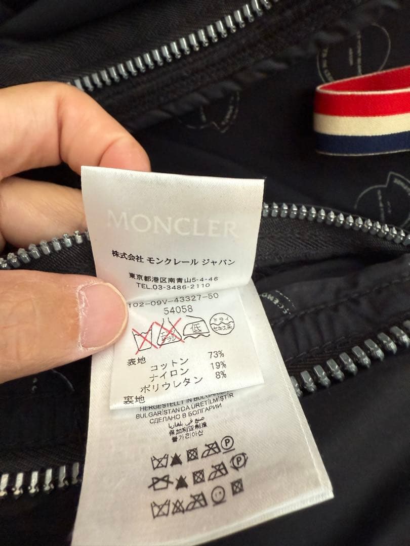 MONCLERV モンクレールV 黒 ベスト サイズ1