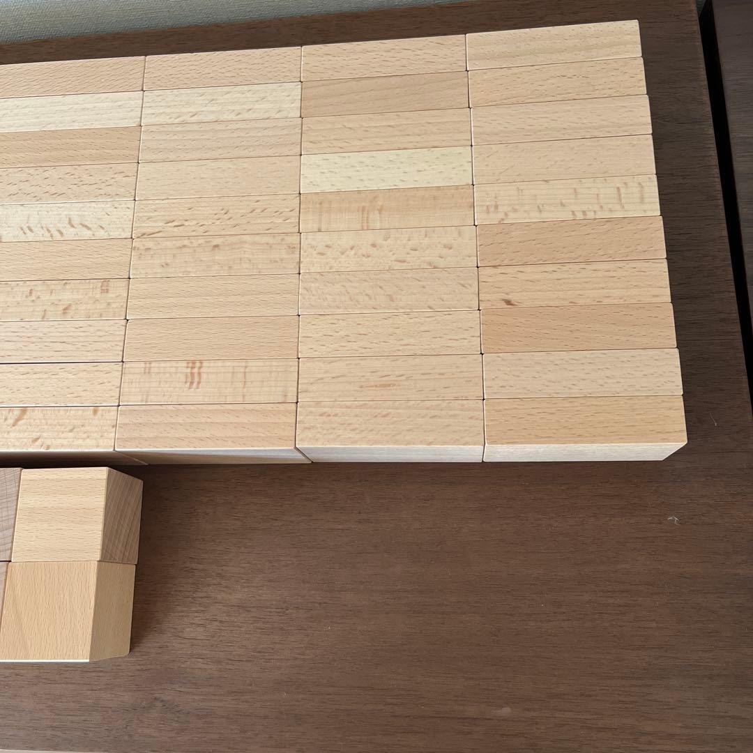 小さな大工さん 積み木セット 直方体80個 立方体20個 40mm基尺