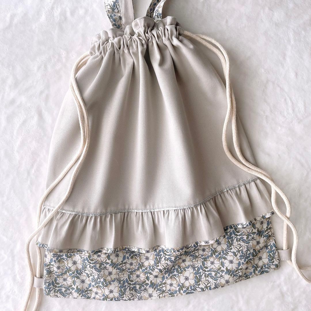 〈31〉ゆけひ様　リバティ メイモリス ハンドメイド 手提げバッグ お着替え袋