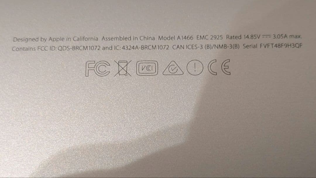 [ジャンク]Apple MacBook Air 13インチ シルバー