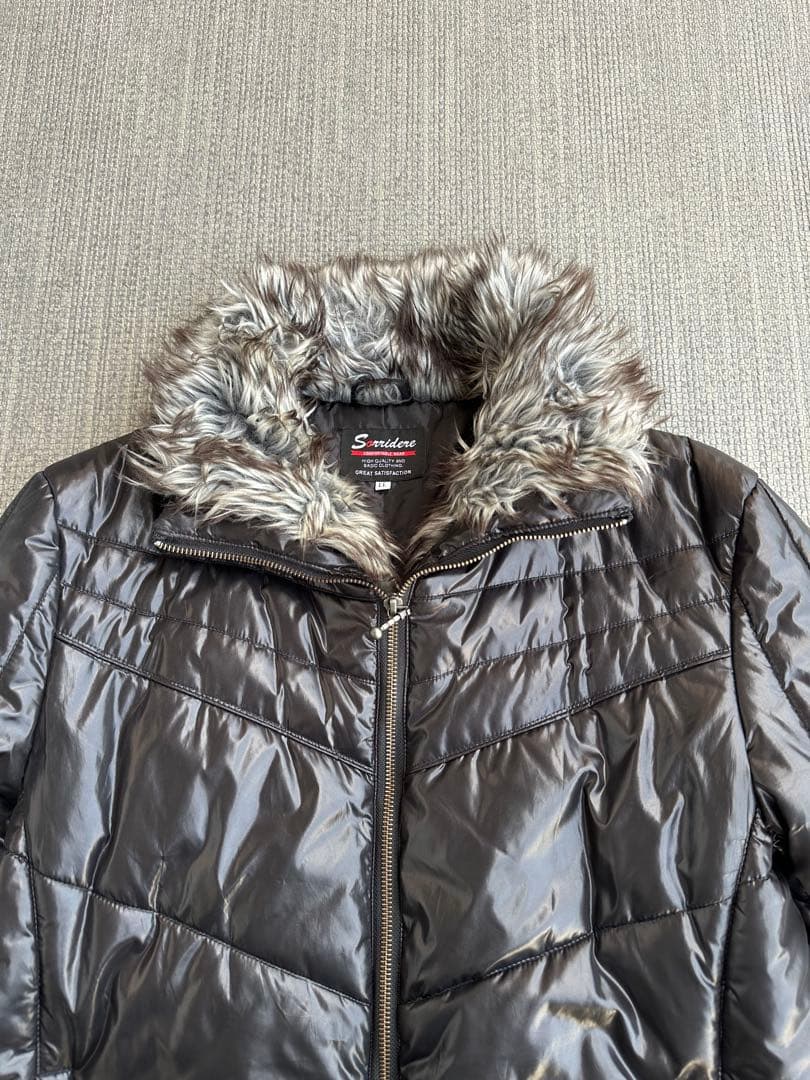 ジャケット・アウター fur collar shiny down jacket