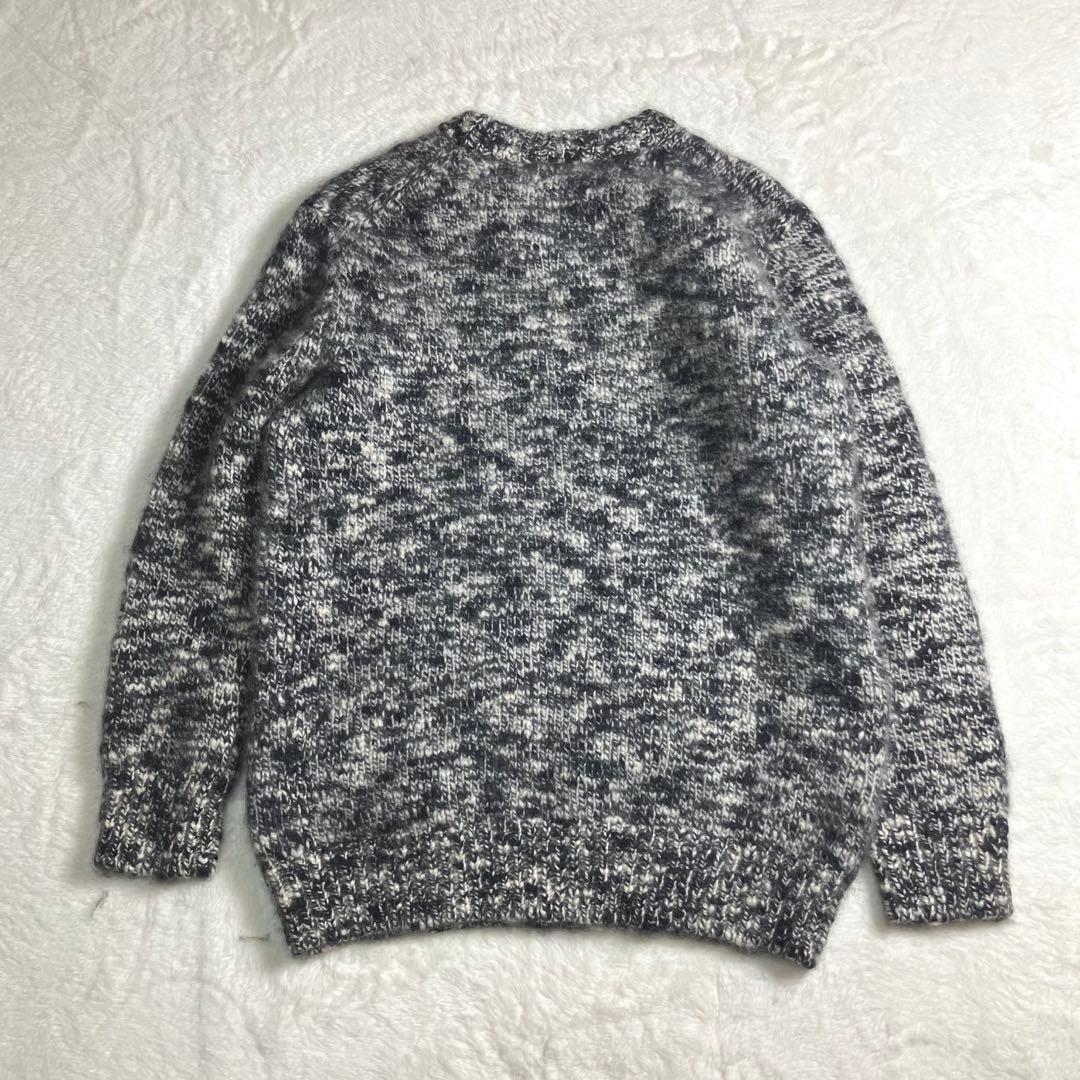 【クリーニング済み】Drawer✨ウールカシミヤ　ミックスニット　黒/アイボリー