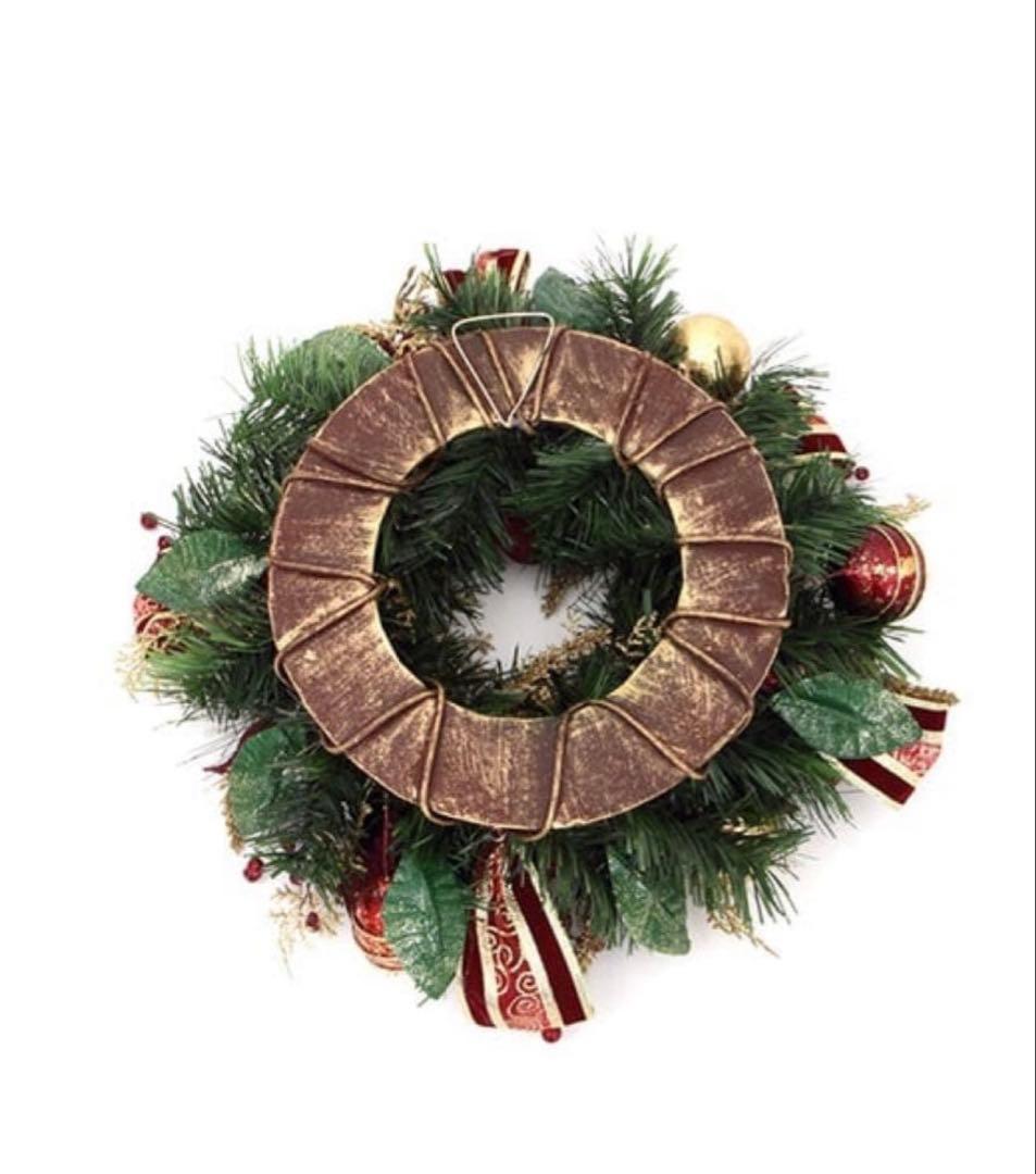 ハルモニア クリスマスリース バーガンディポインセチアリース40cm