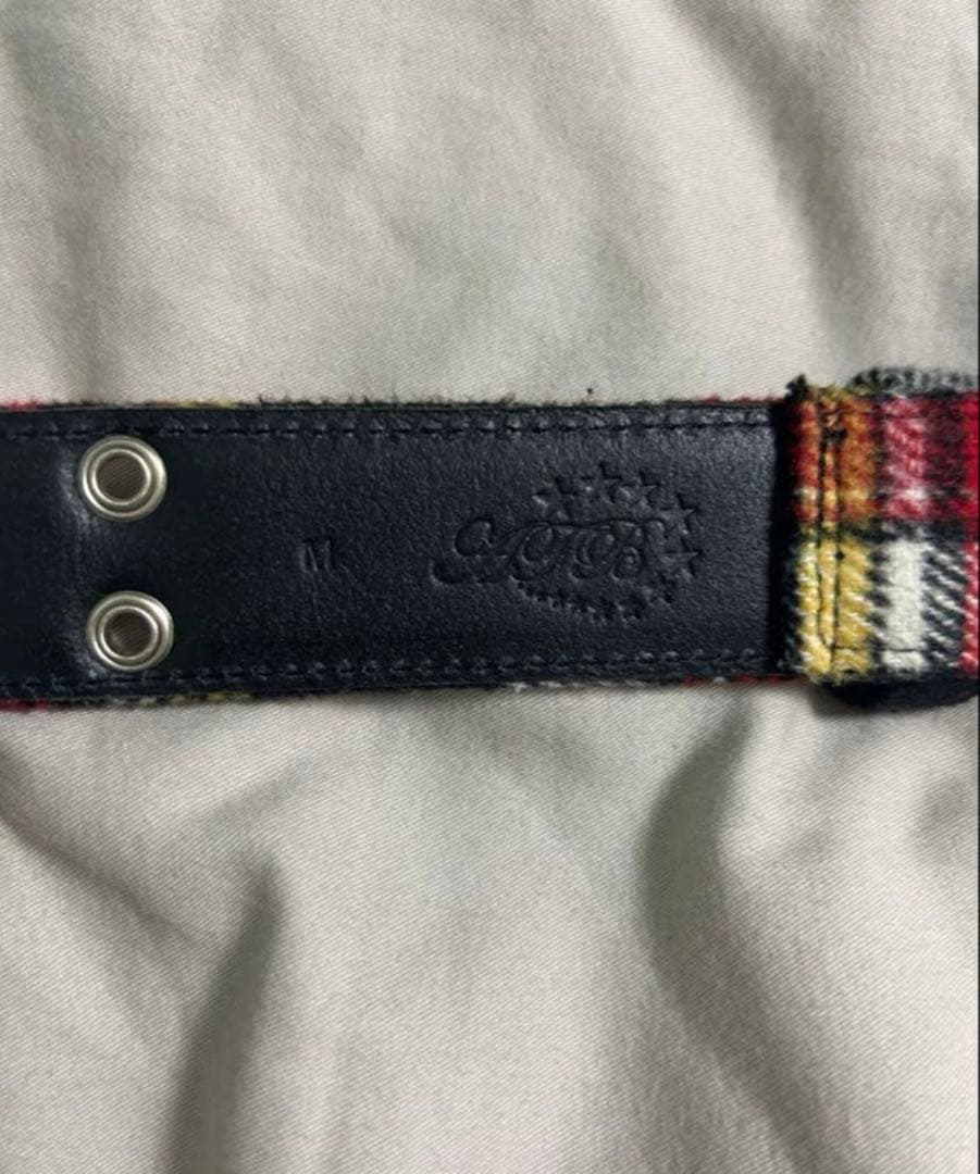 AFB チェック柄　ベルト　サイズM