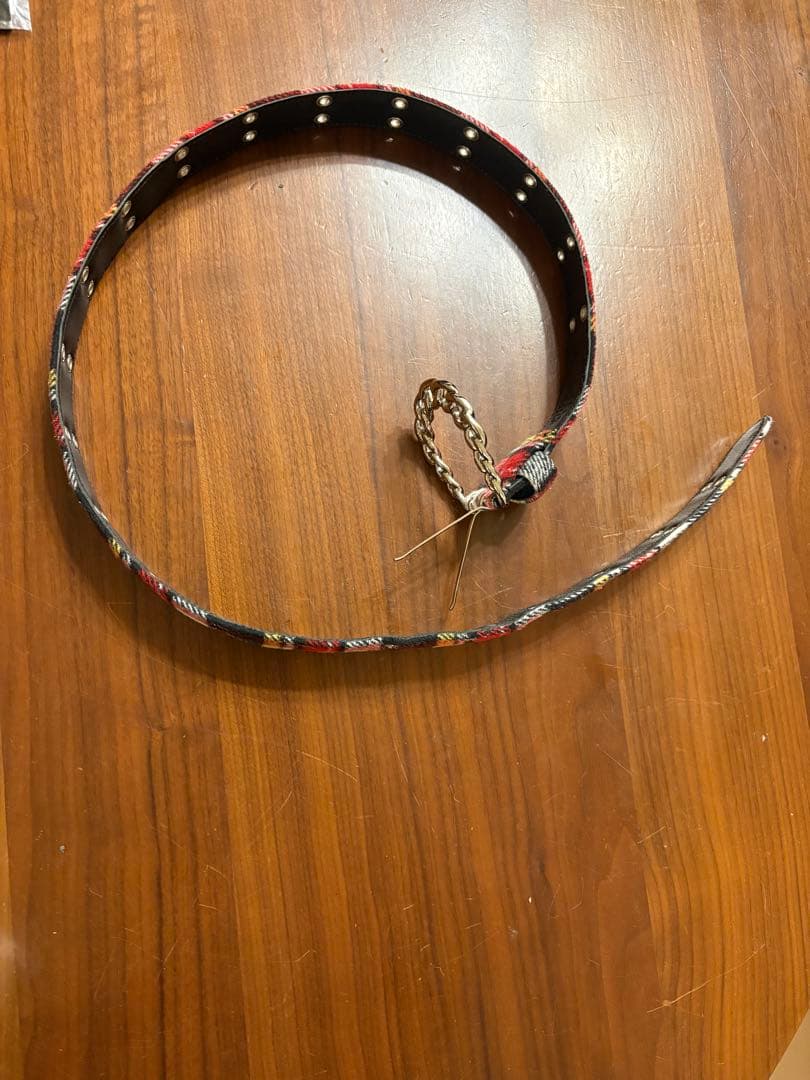 AFB チェック柄　ベルト　サイズM