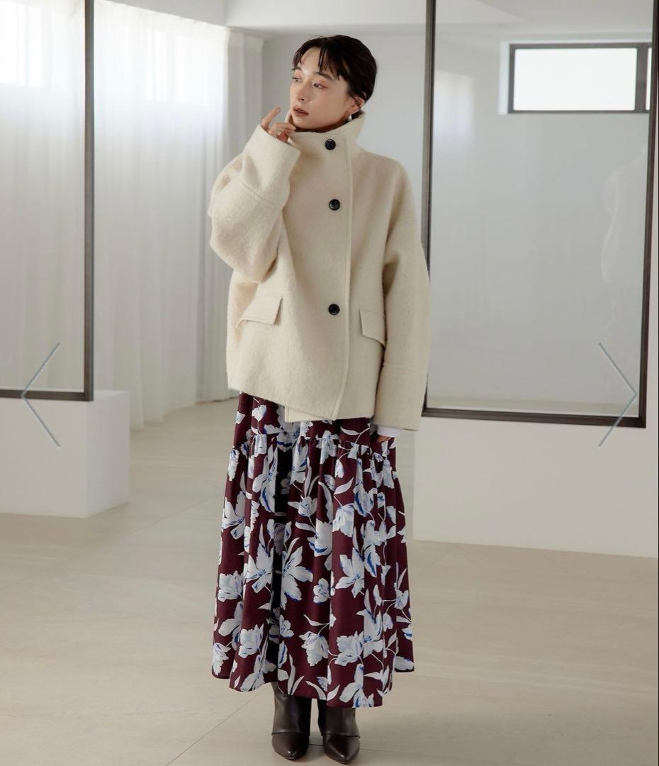 EMMEL REFINES スタンド シャギー ショートコート