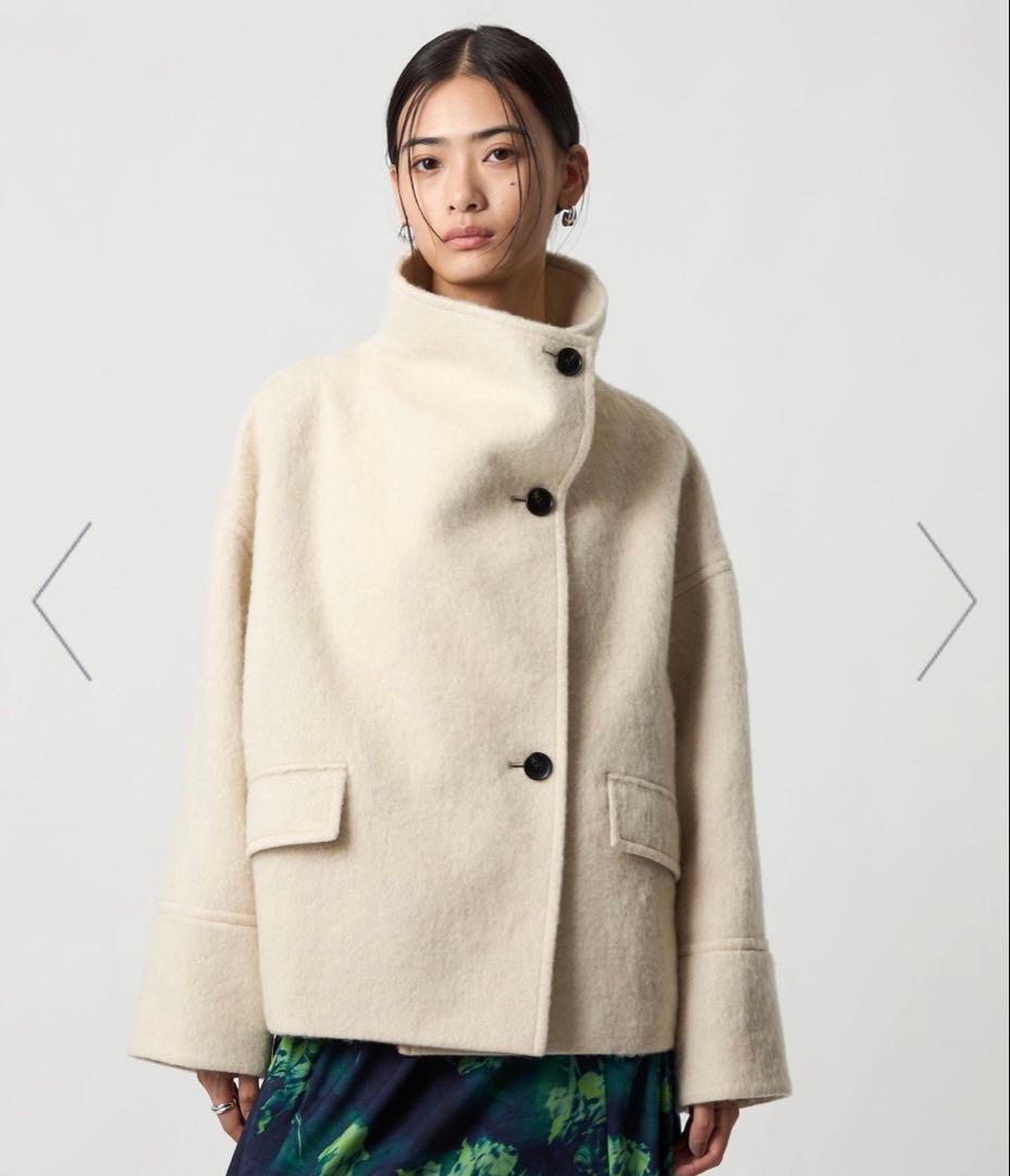 EMMEL REFINES スタンド シャギー ショートコート