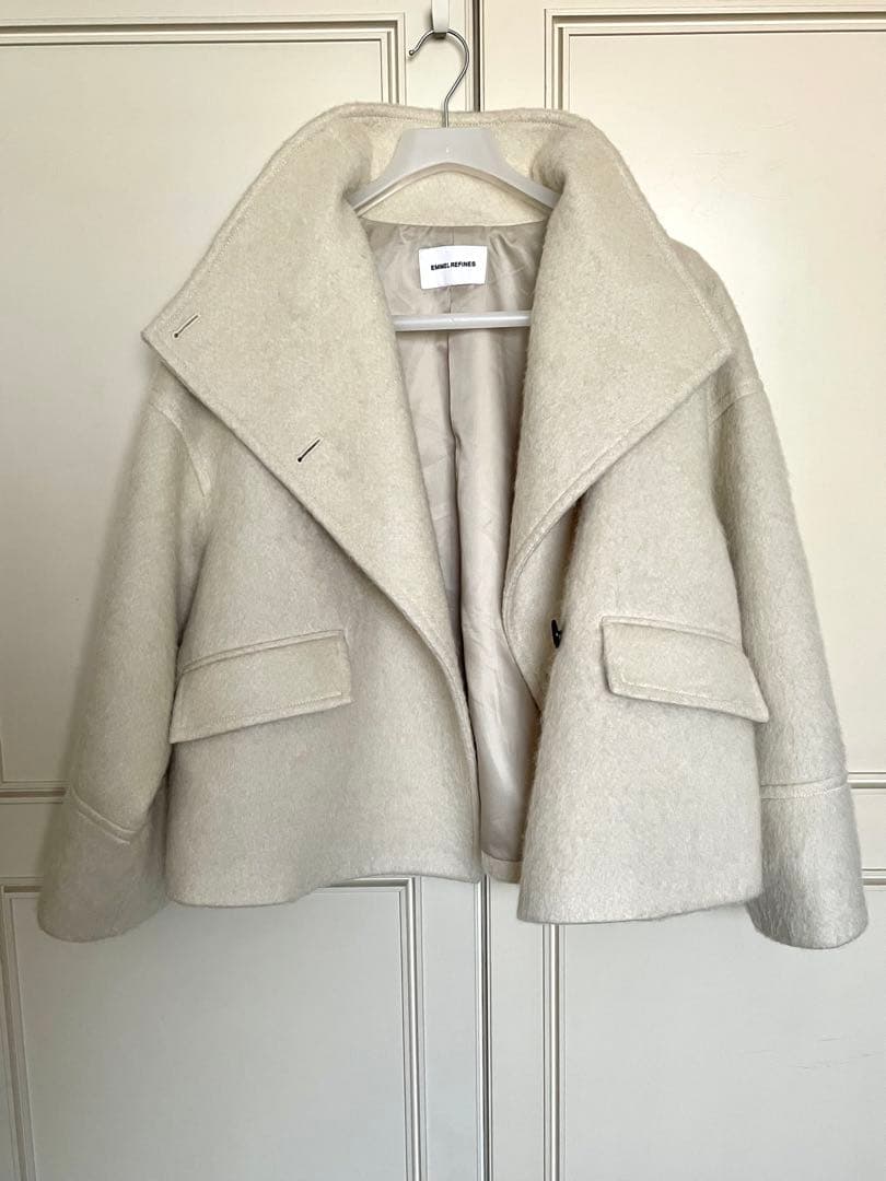 EMMEL REFINES スタンド シャギー ショートコート