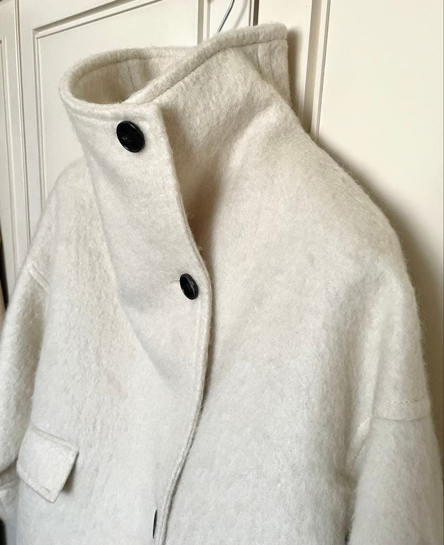 EMMEL REFINES スタンド シャギー ショートコート