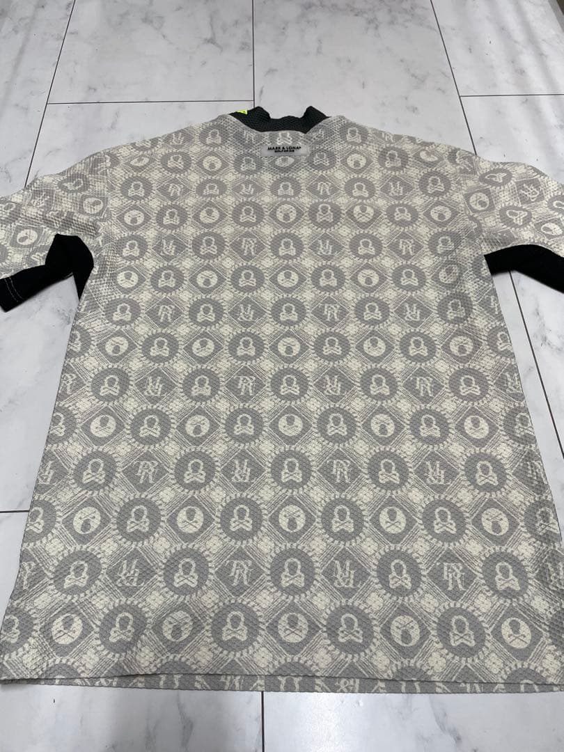 MARK & LONA グレー模様 ハイネックシャツ国内正規品
