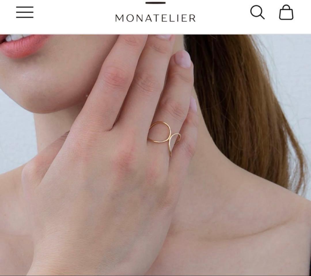 MONATELIERリング【ダブルハート】♯10