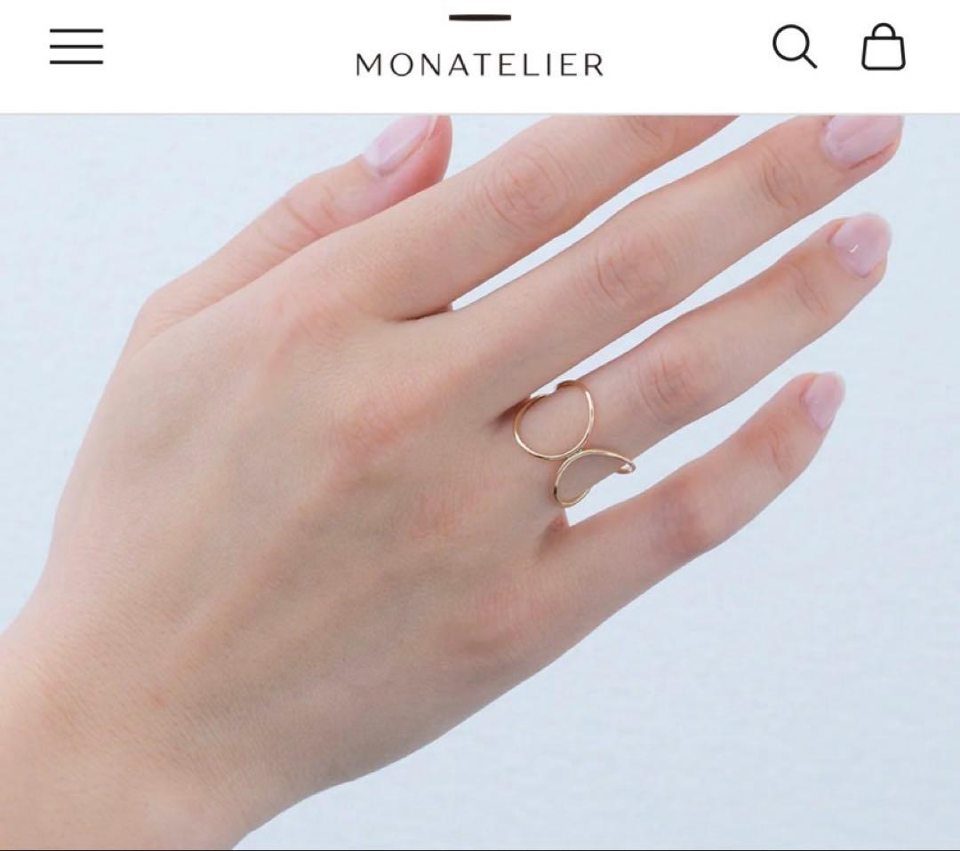 MONATELIERリング【ダブルハート】♯10