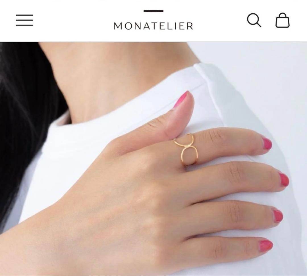 MONATELIERリング【ダブルハート】♯10