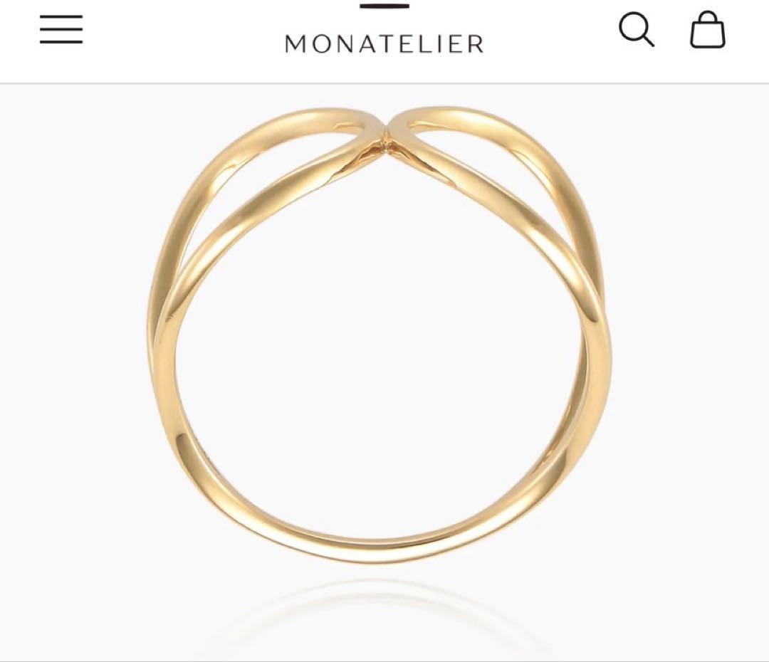 MONATELIERリング【ダブルハート】♯10