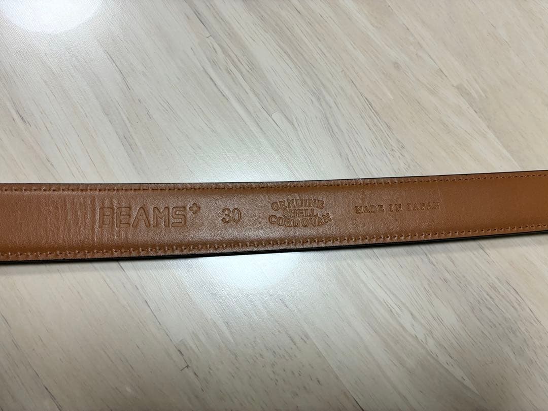 BEAMS+ コードバンベルト　バーガンディ　ビームスプラス　BURGUNDY