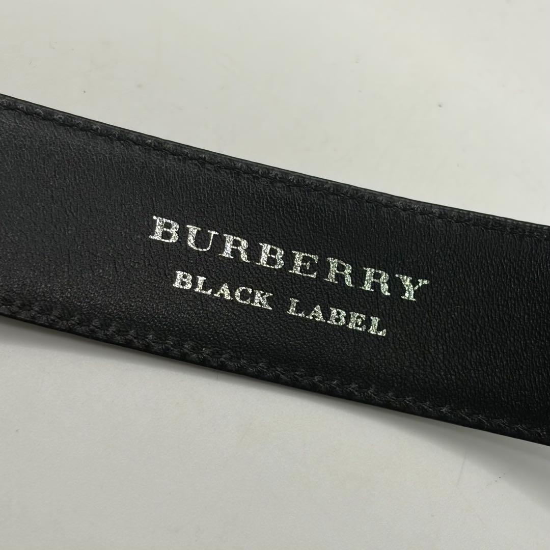 美品！Burberry Black Label ブラックレザーベルト