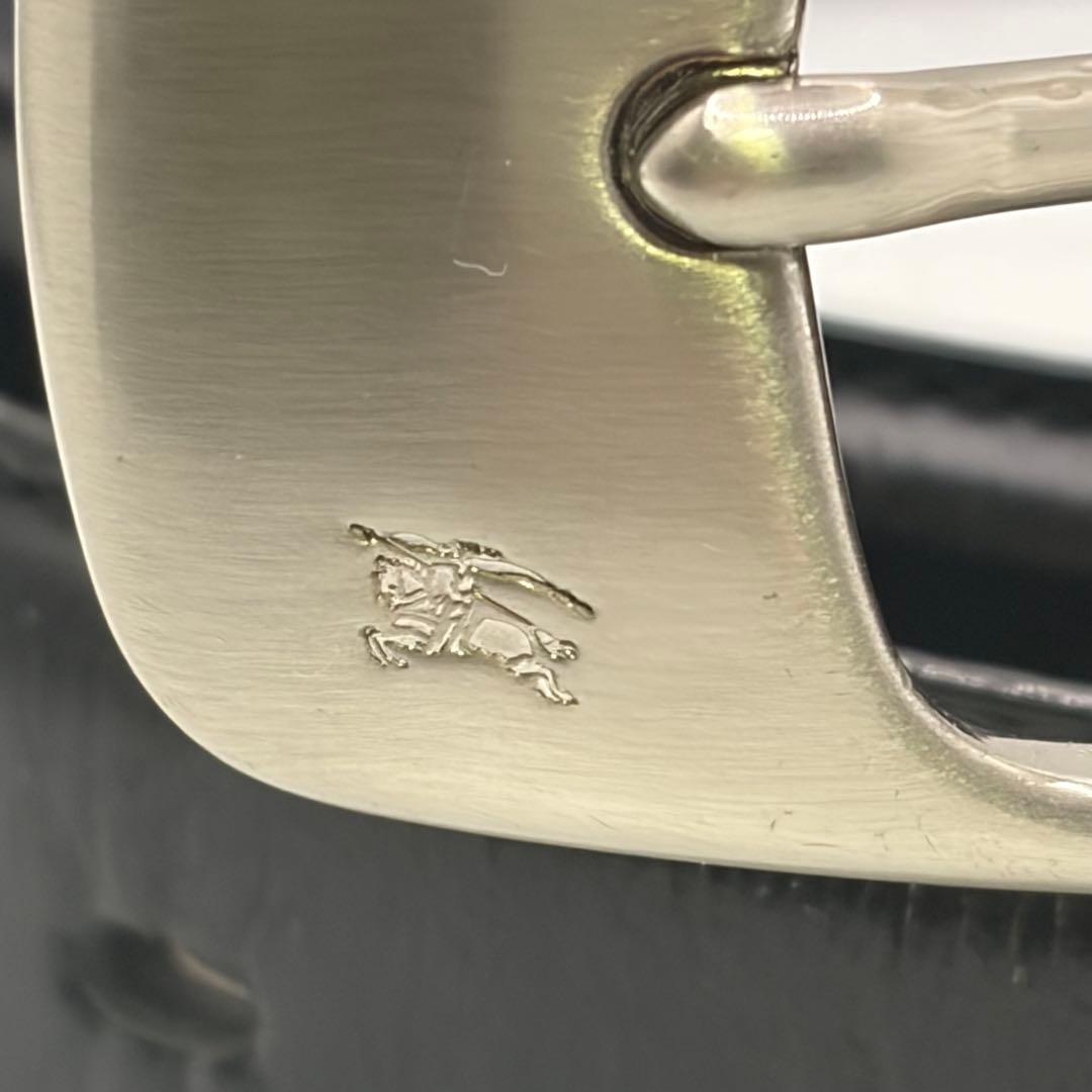 美品！Burberry Black Label ブラックレザーベルト