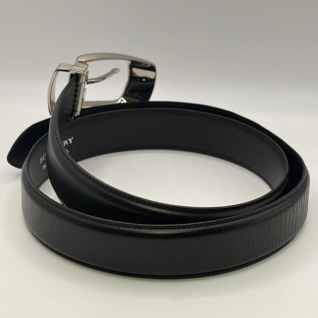 美品！Burberry Black Label ブラックレザーベルト