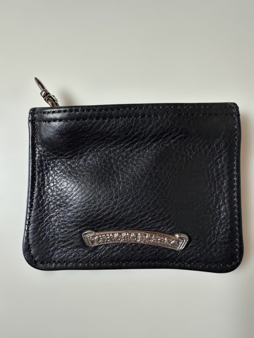 Chrome Hearts パース 3×4 ブラック ヘビーレザー