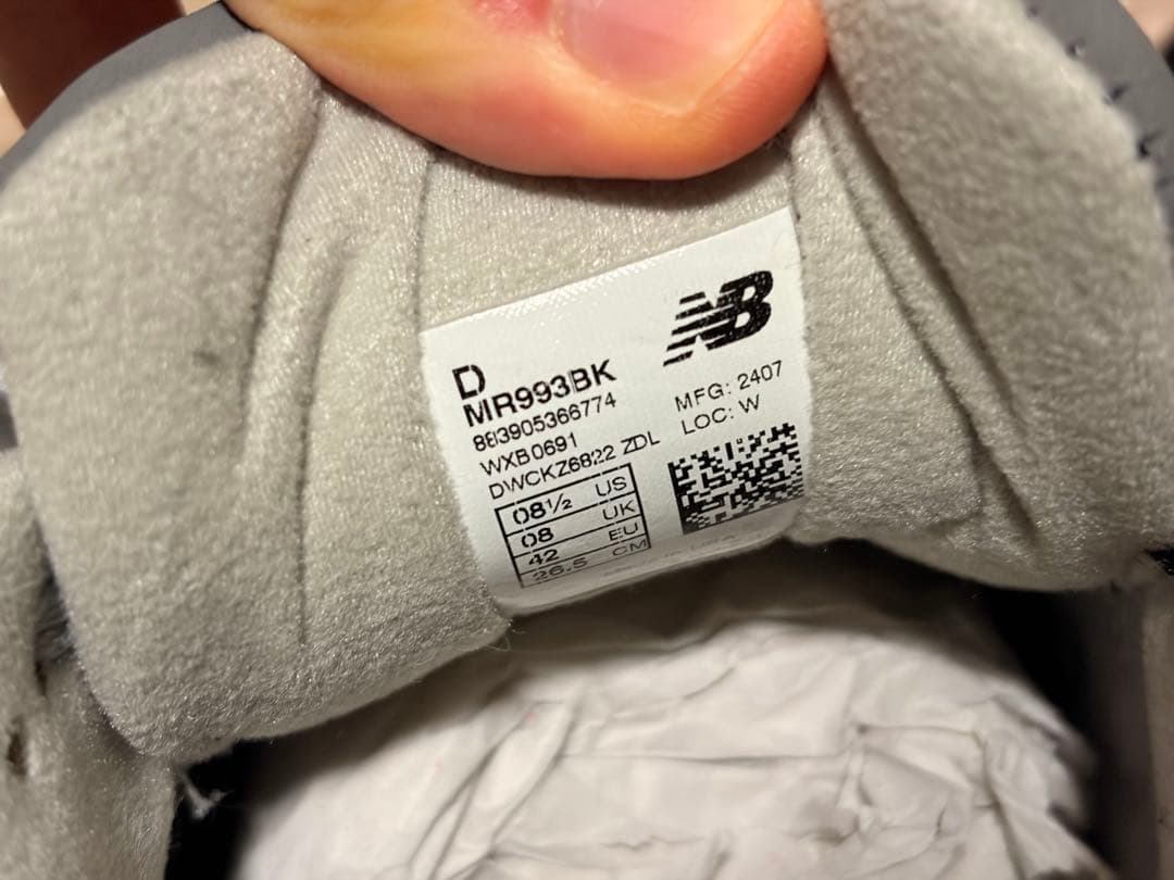 靴 new balance 993 mr993bk