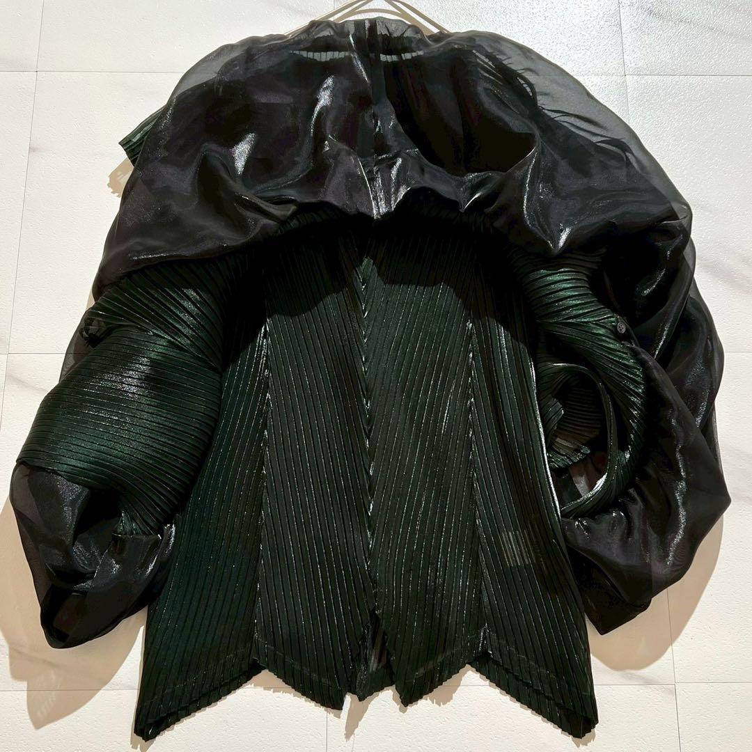 【極美品】ISSEY MIYAKE 変形プリーツ トップス バイカラー サイズ2
