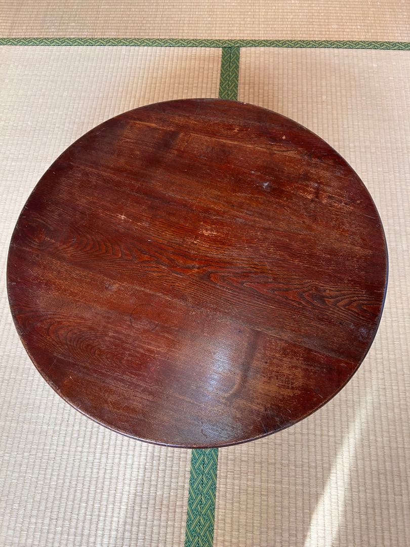 昭和レトロ　折りたたみ丸いちゃぶ台