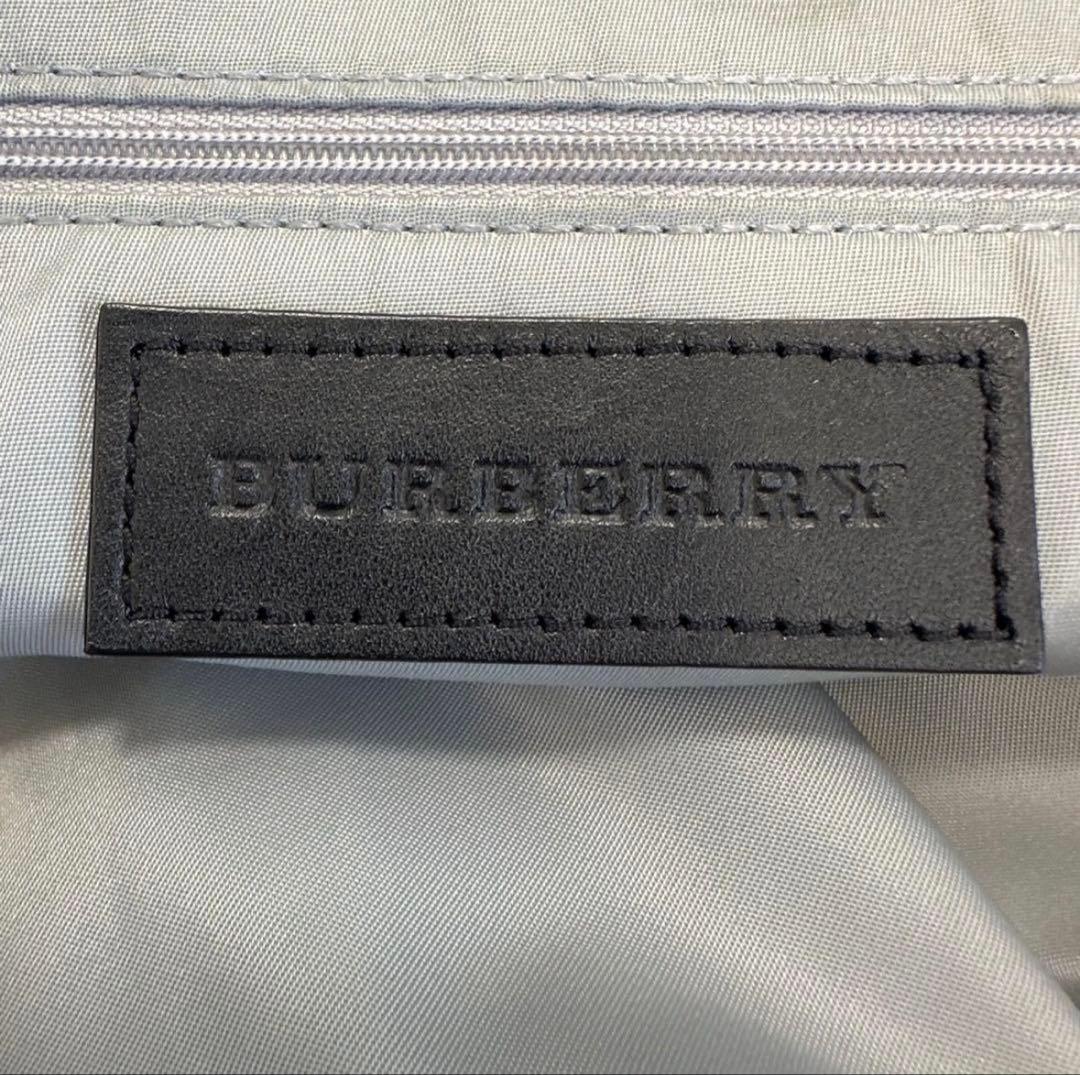 【値下げ】バーバリー　トートバッグ　ホースロゴメガチェックブルー