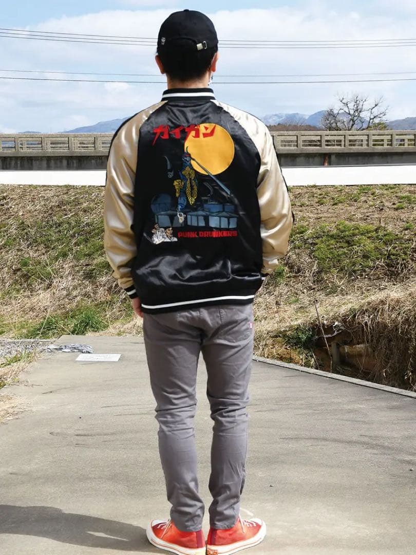 美品　パンクドランカーズ　リバーシブルスカジャン　ガイガン　ヘドラ　ゴジラ　XL