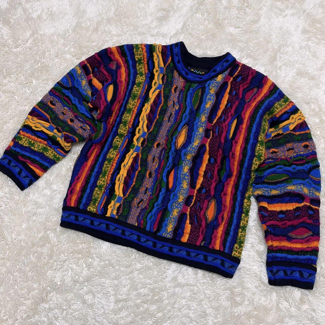 COOGI　クージー　3Dニット　ウール　マルチカラー　オーストラリア製 超厚手