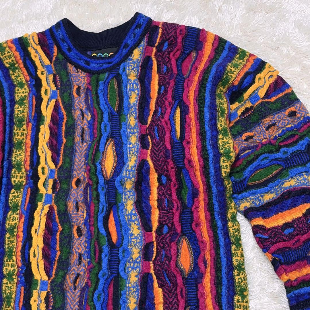 COOGI　クージー　3Dニット　ウール　マルチカラー　オーストラリア製 超厚手