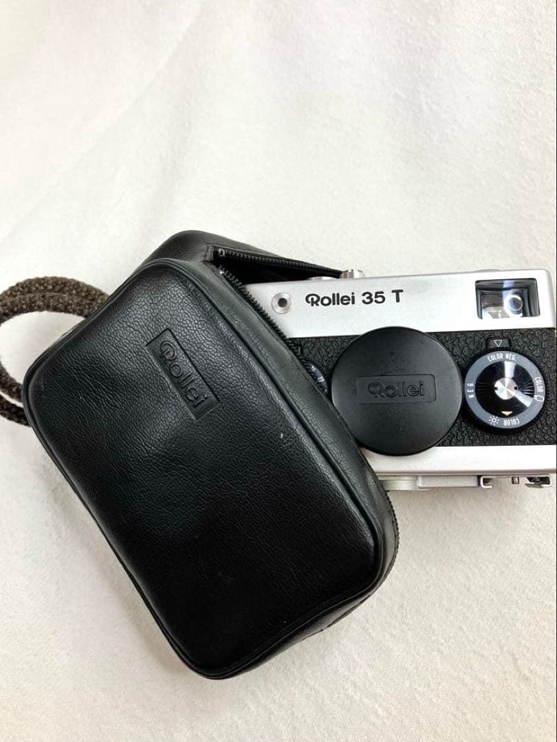 Rollei 35T シルバー｜ストラップ・レザーケース付き