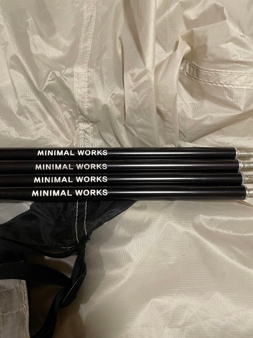 ジャックシェルターミニ サイドポール4本付き ペグ未使用　グロメット補修済