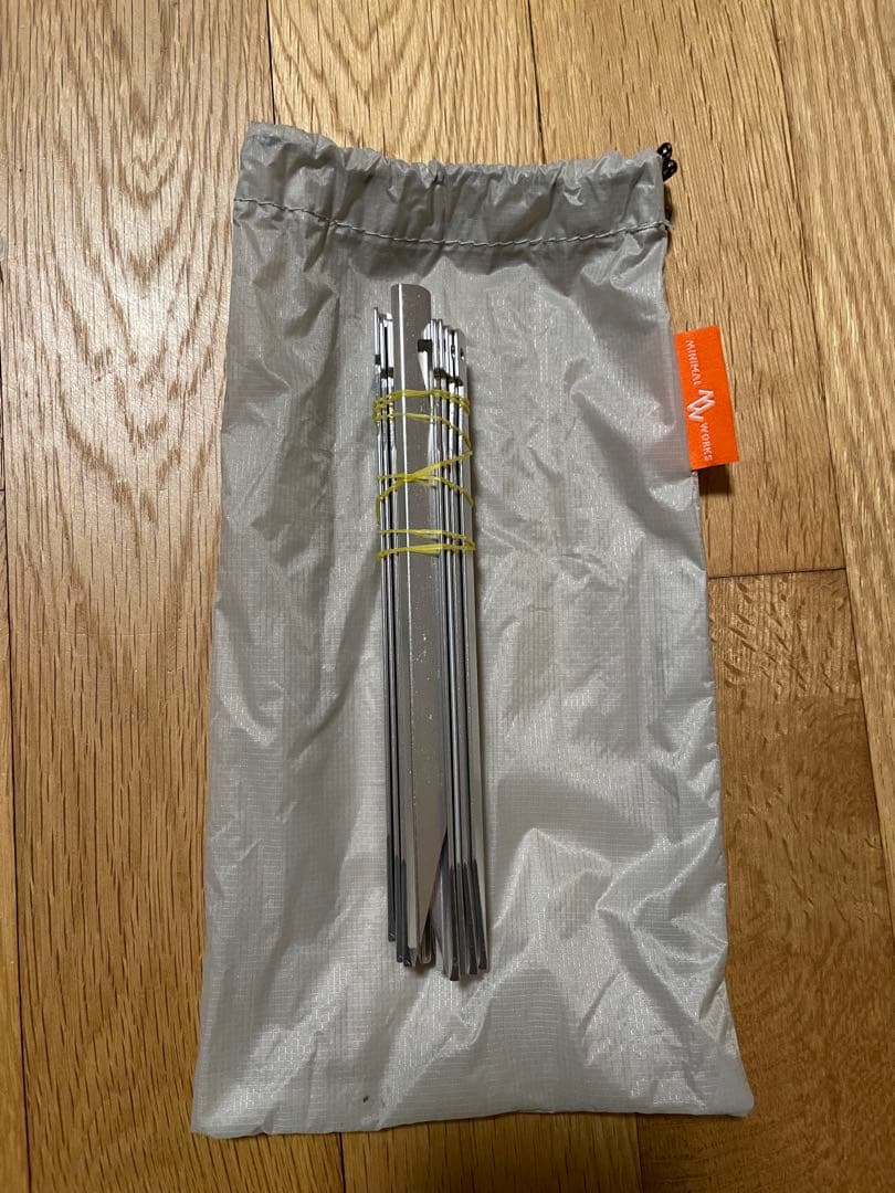 ジャックシェルターミニ サイドポール4本付き ペグ未使用　グロメット補修済