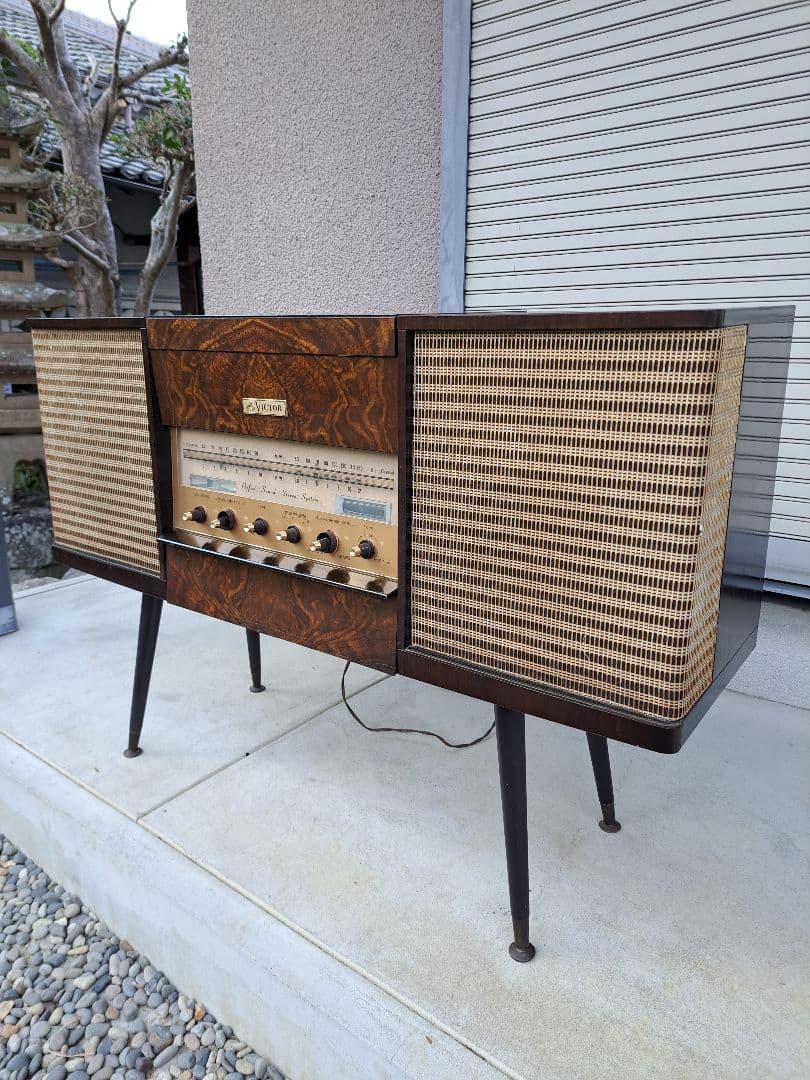 昭和レトロ　ビクターSTEREO SPEAKER BAFFLE&RADIO